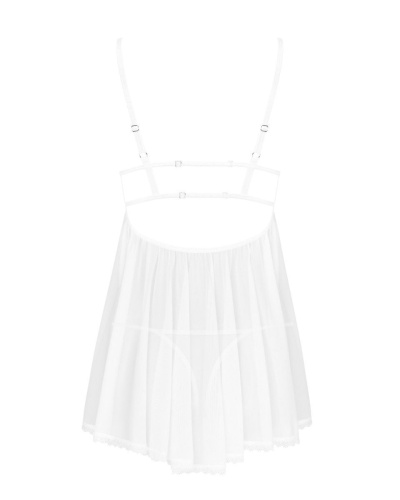 Obsessive Heavenlly babydoll & thong - еротичний бебі дол і стрінги, M/L (білий) - купити в Києві, Україні